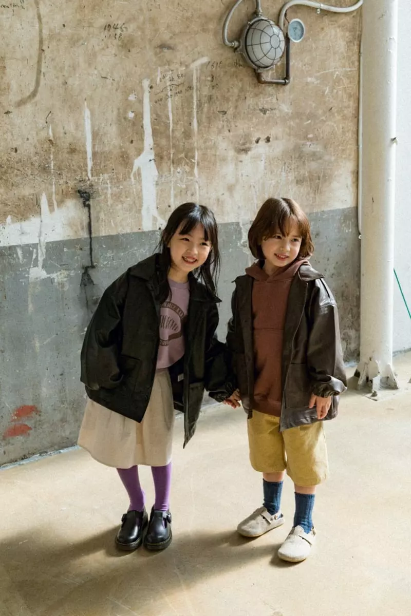 Peanut - Korean Children Fashion - #littlefashionista - Over Leather Jacket - 10