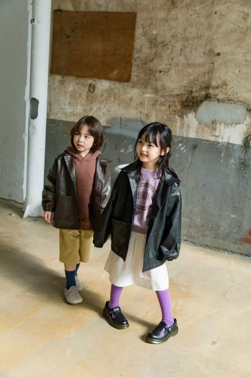 Peanut - Korean Children Fashion - #magicofchildhood - Over Leather Jacket - 11