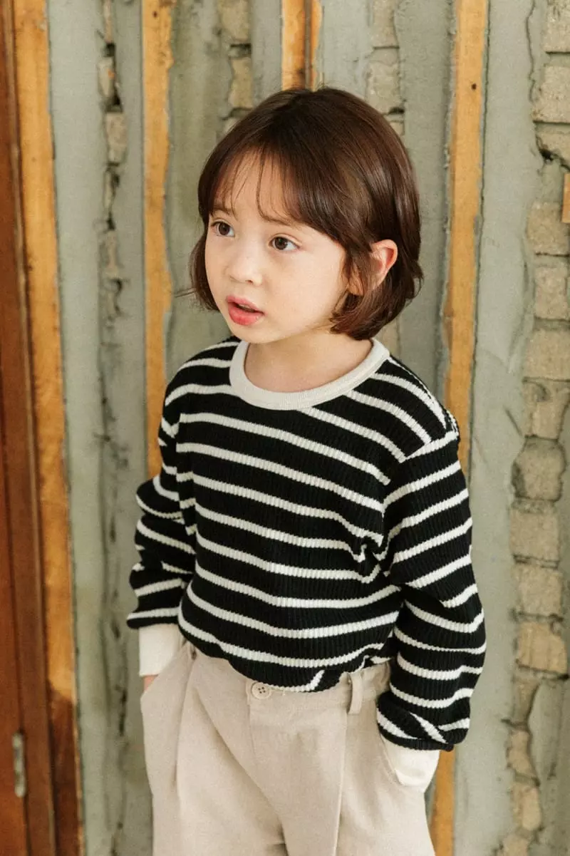 Peanut - Korean Children Fashion - #minifashionista - Block Rib Tee