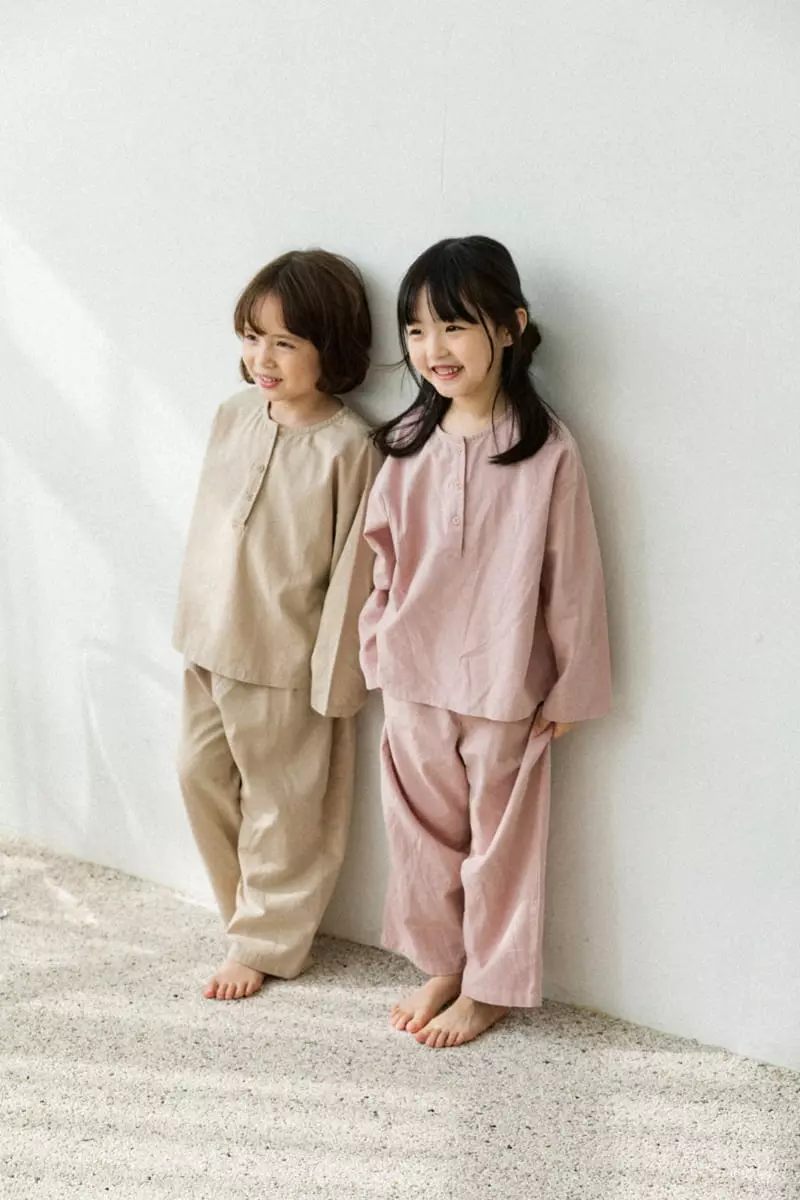 Peanut - Korean Children Fashion - #minifashionista - Cozy Top Bottom Set - 3