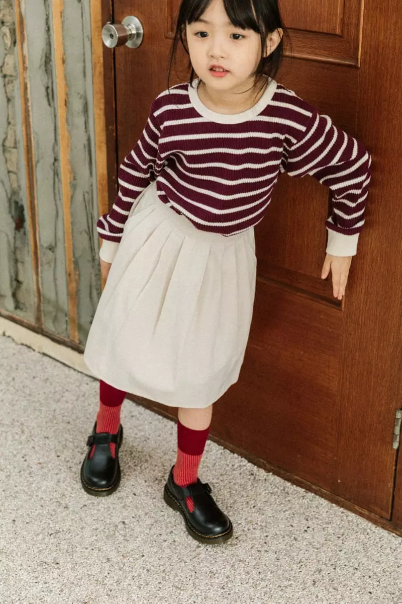 Peanut - Korean Children Fashion - #prettylittlegirls - Block Rib Tee - 2