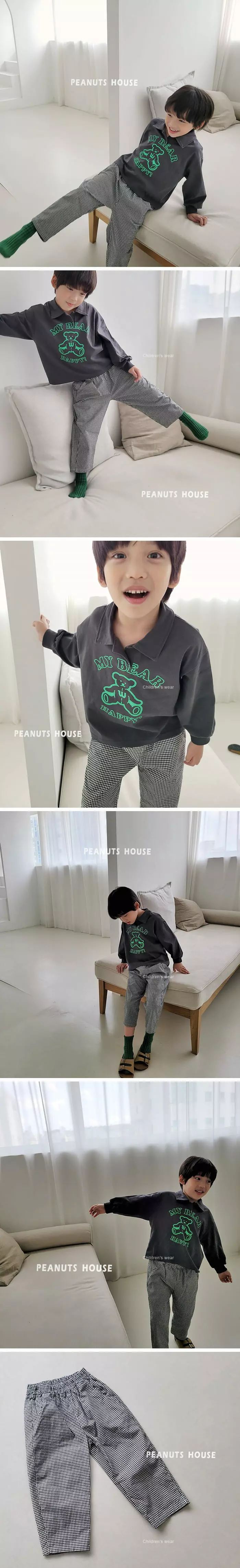 Peanuts - Korean Children Fashion - #designkidswear - Check Pants