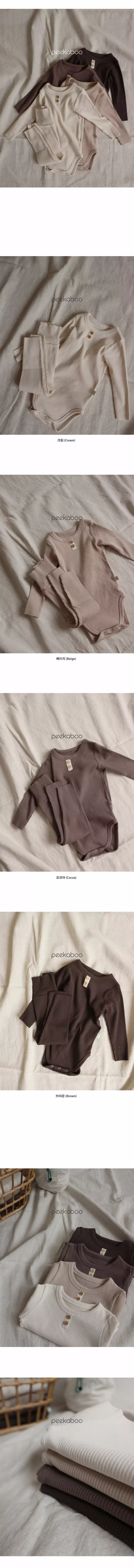 Peekaboo - Korean Baby Fashion - #babyoutfit - Oliver Bodysuit Set - 2