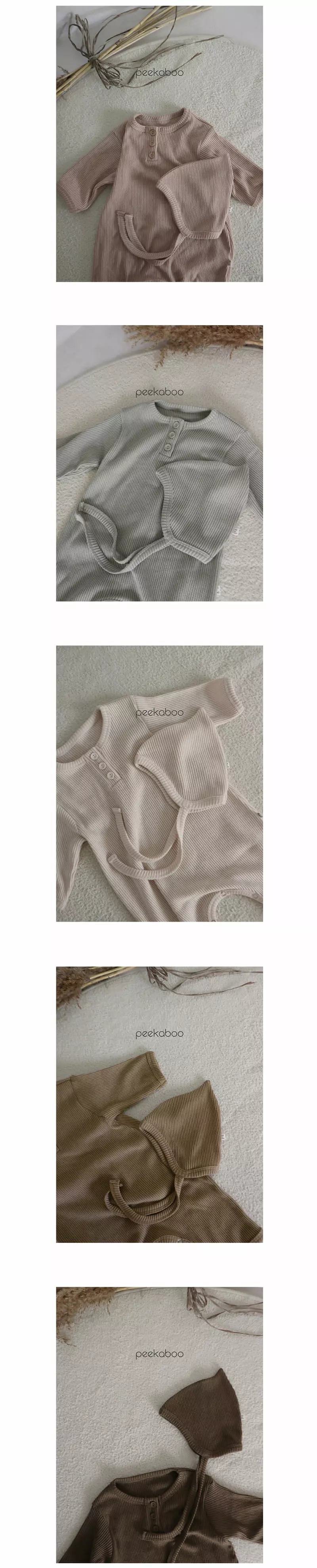 Peekaboo - Korean Baby Fashion - #onlinebabyshop - Warm Bodysuit - 3