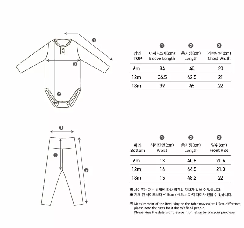 Peekaboo - Korean Baby Fashion - #onlinebabyshop - Oliver Bodysuit Set - 6