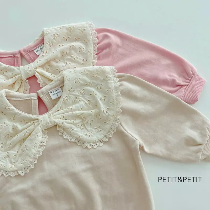 Petit & Petit - Korean Children Fashion - #childofig - Lace Collar Sweatshirt - 12