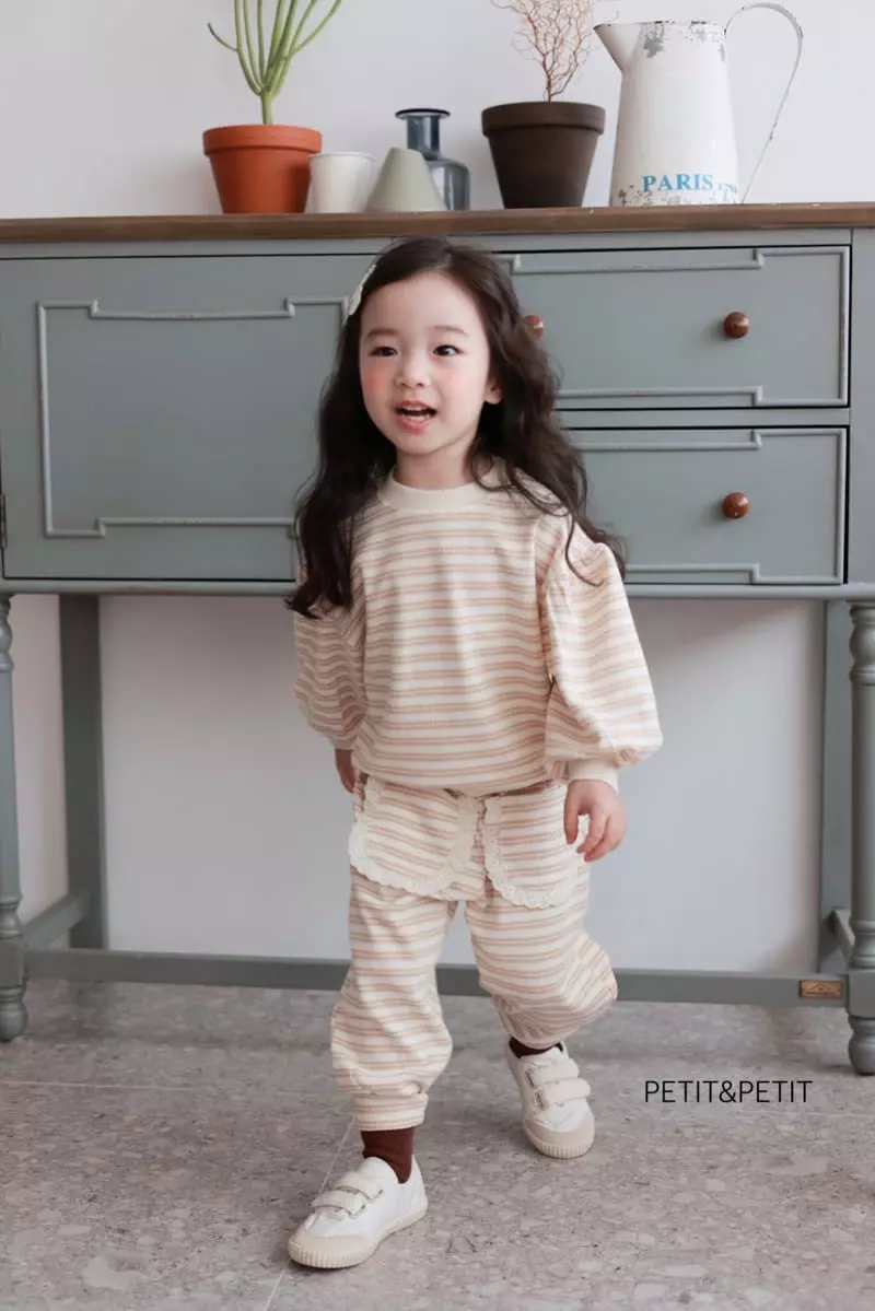 Petit & Petit - Korean Children Fashion - #childofig - Sweet Bagle Top Bottom Set - 8