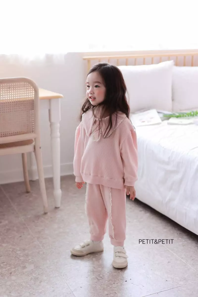 Petit & Petit - Korean Children Fashion - #childofig - Waffle Lace Top Bottom Set - 7