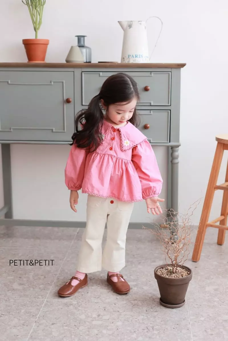 Petit & Petit - Korean Children Fashion - #childofig - Embroidery Blouse - 8