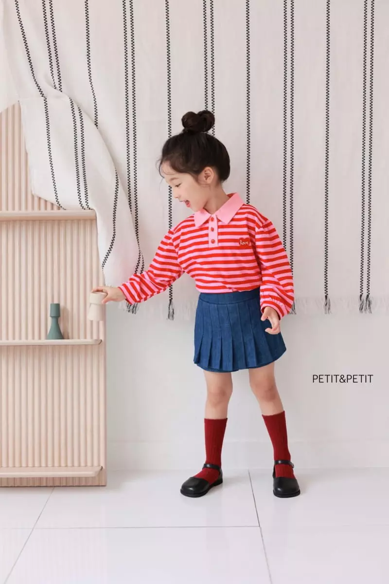 Petit & Petit - Korean Children Fashion - #childofig - Collar Stripes Tee - 7