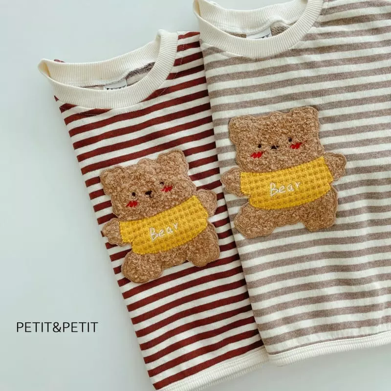 Petit & Petit - Korean Children Fashion - #childofig - Bear Piping Tee - 5