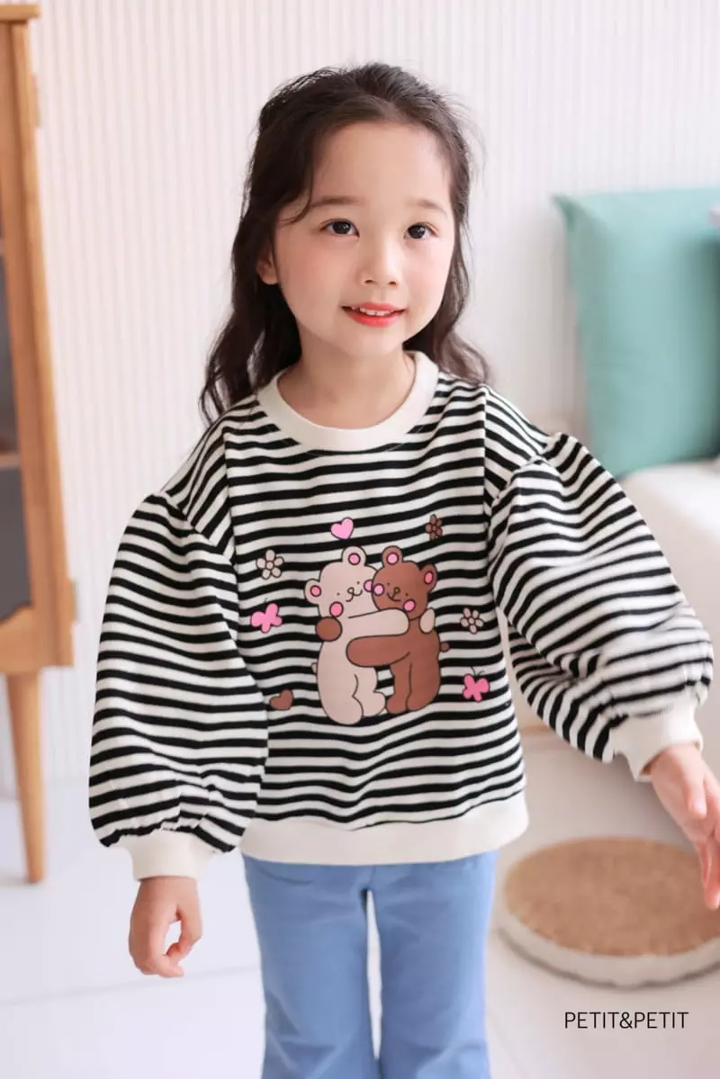 Petit & Petit - Korean Children Fashion - #childofig - Heart Bear Sweatshirt - 4