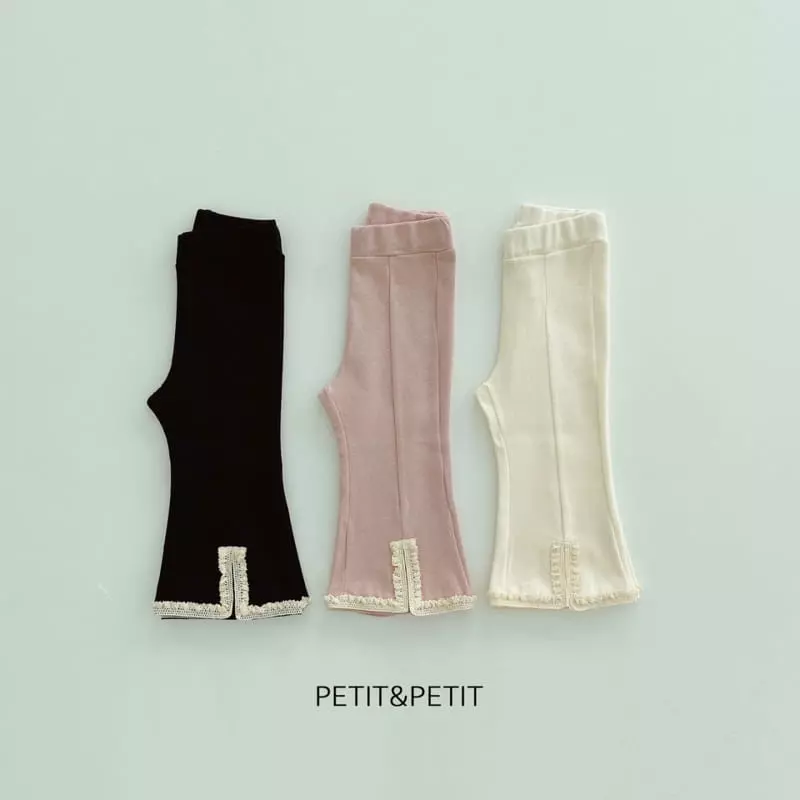 Petit & Petit - Korean Children Fashion - #designkidswear - Slit Lace Pants - 5