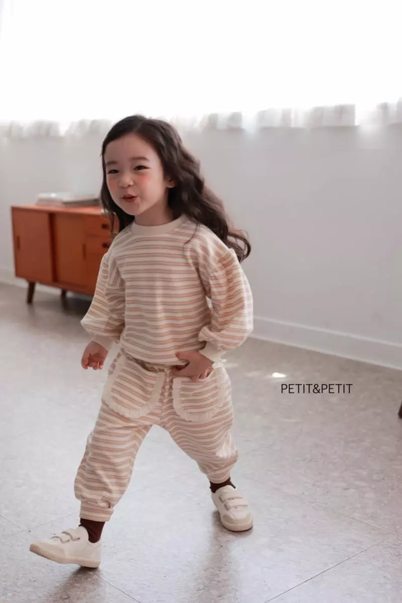 Petit & Petit - Korean Children Fashion - #designkidswear - Sweet Bagle Top Bottom Set - 10