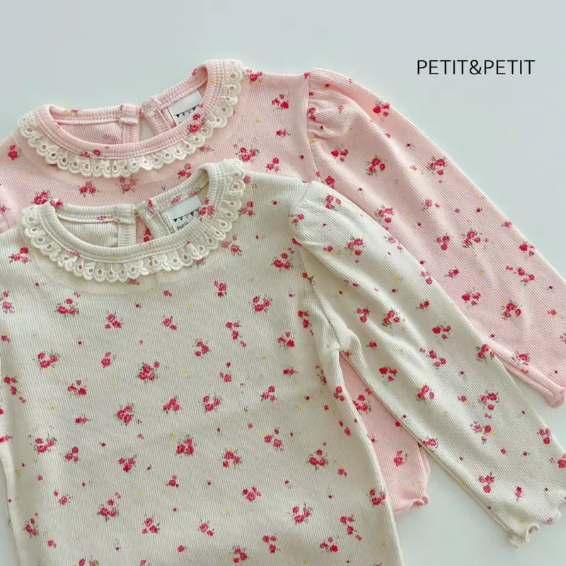 Petit & Petit - Korean Children Fashion - #designkidswear - Sugar Flower Lace Tee - 3