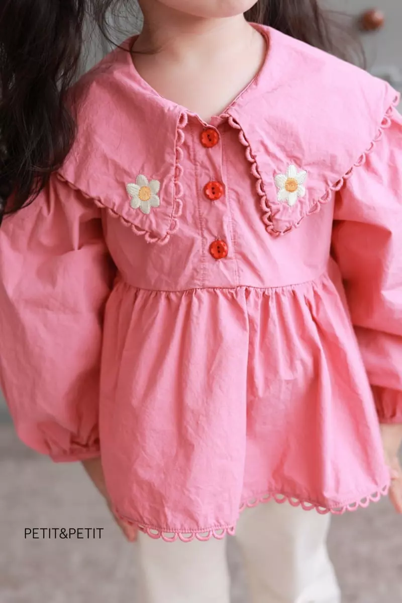 Petit & Petit - Korean Children Fashion - #designkidswear - Embroidery Blouse - 10