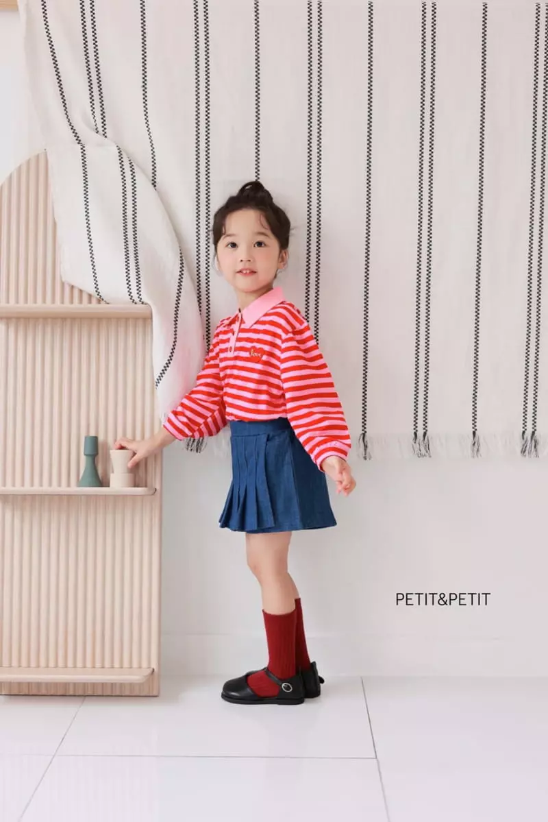 Petit & Petit - Korean Children Fashion - #designkidswear - Collar Stripes Tee - 9