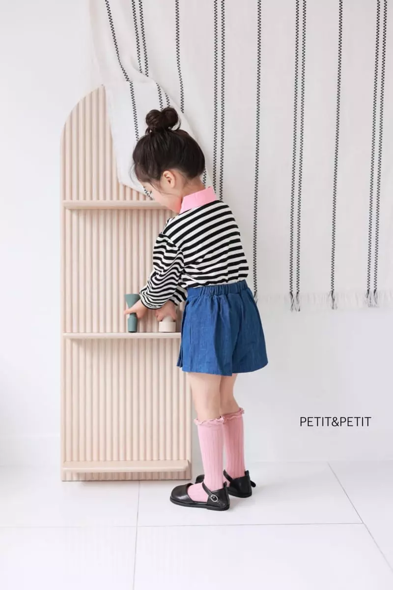 Petit & Petit - Korean Children Fashion - #designkidswear - Denim Skirt Pants - 8