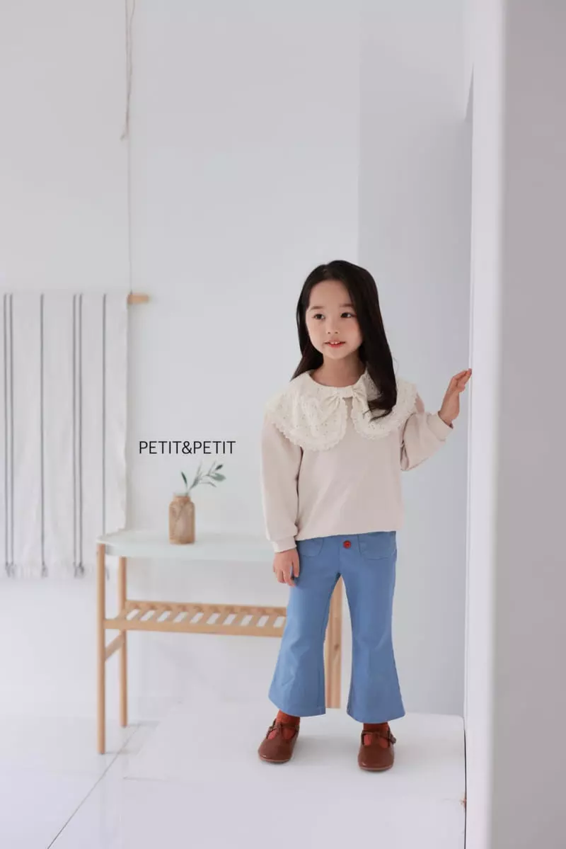 Petit & Petit - Korean Children Fashion - #discoveringself - Lace Collar Sweatshirt