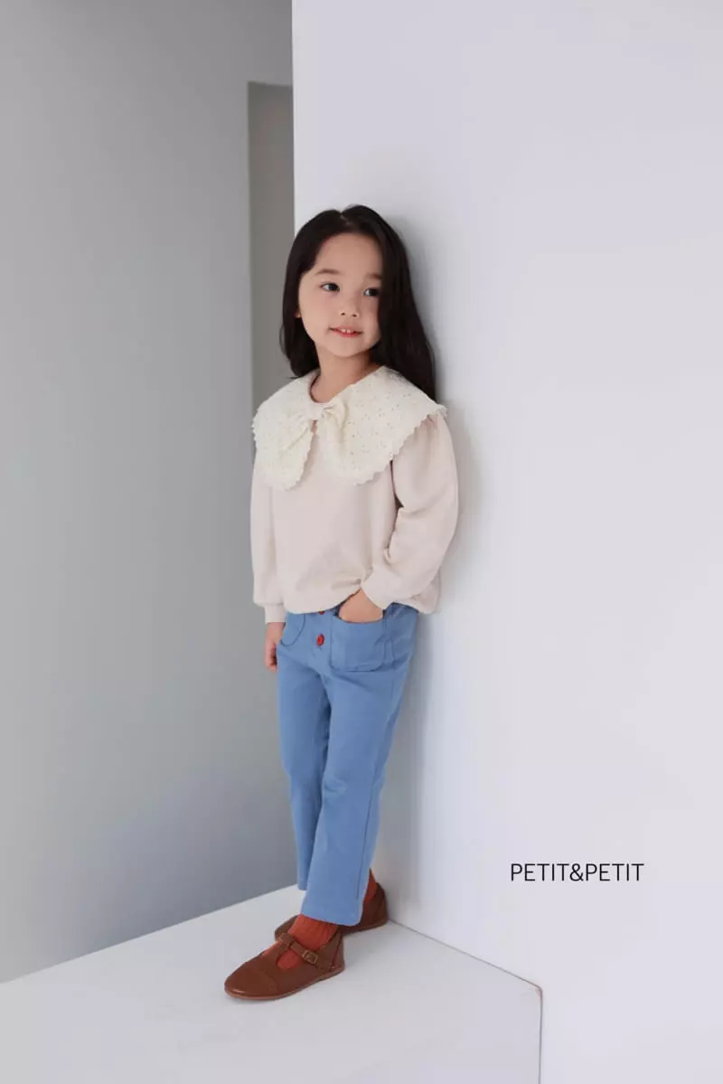 Petit & Petit - Korean Children Fashion - #fashionkids - Lace Collar Sweatshirt - 2