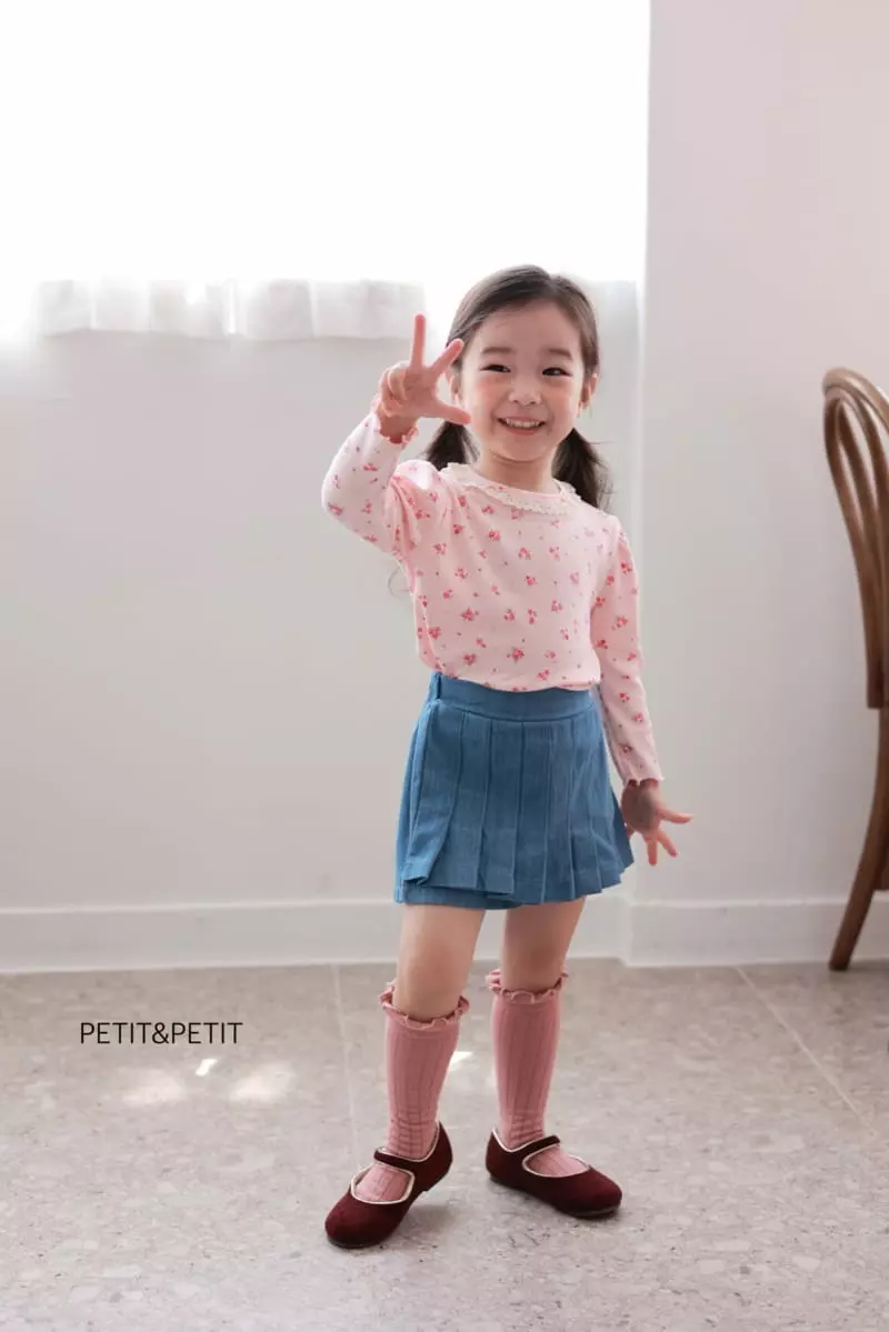 Petit & Petit - Korean Children Fashion - #fashionkids - Denim Skirt Pants - 10