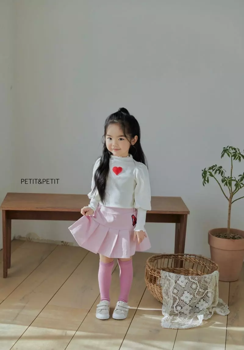 Petit & Petit - Korean Children Fashion - #fashionkids - Heart Puff Tee - 2
