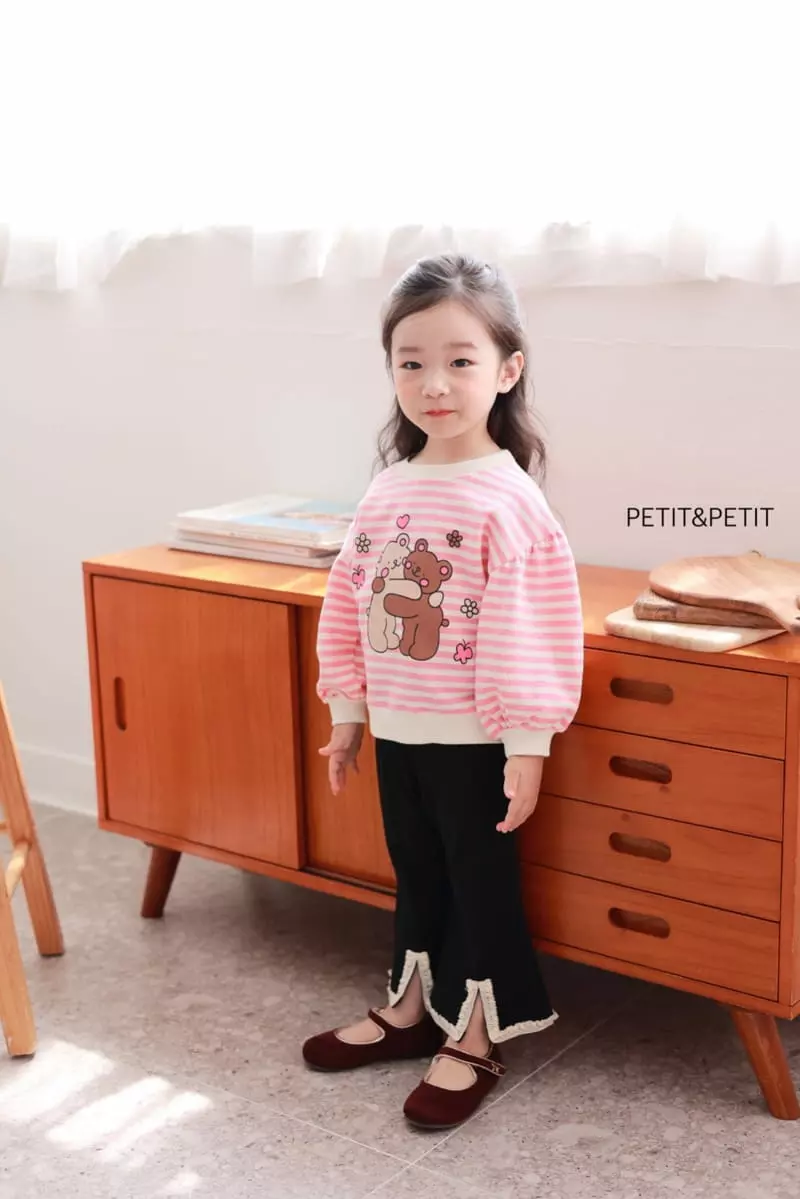 Petit & Petit - Korean Children Fashion - #kidsshorts - Heart Bear Sweatshirt - 8
