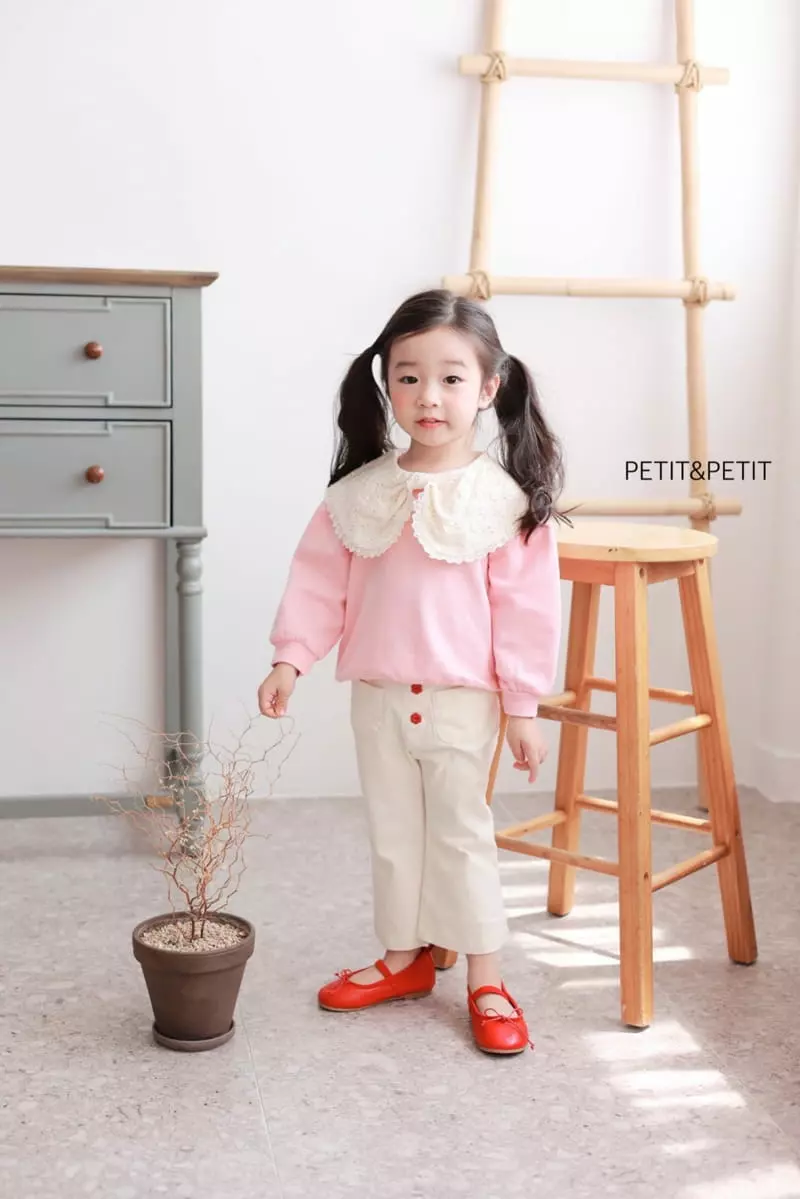 Petit & Petit - Korean Children Fashion - #kidzfashiontrend - Lace Collar Sweatshirt - 5