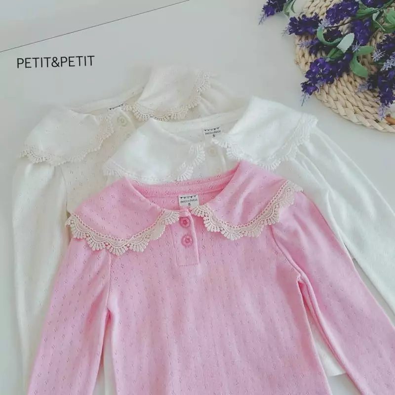 Petit & Petit - Korean Children Fashion - #kidsstore - Eyelet Blouse - 4
