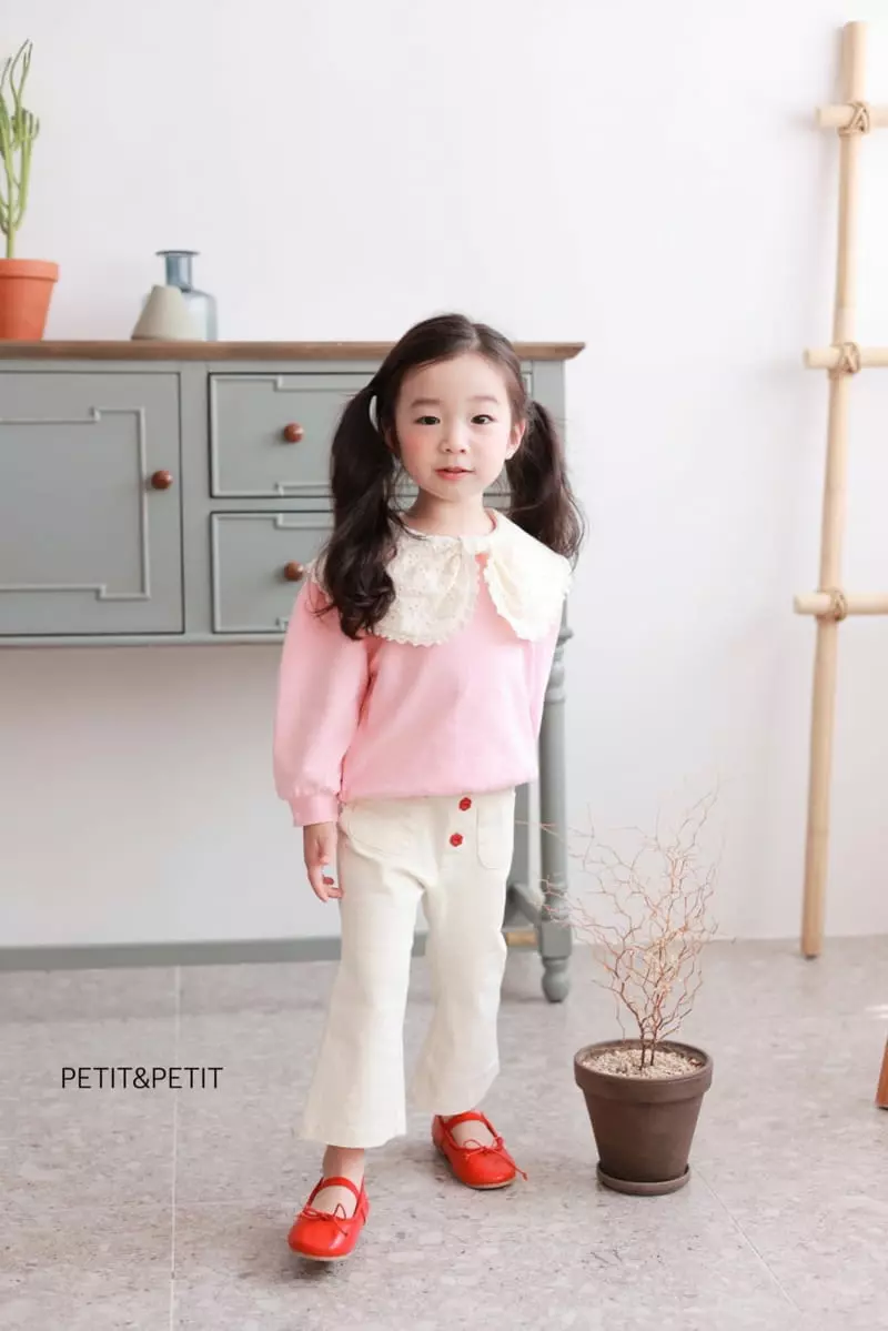 Petit & Petit - Korean Children Fashion - #littlefashionista - Lace Collar Sweatshirt - 7