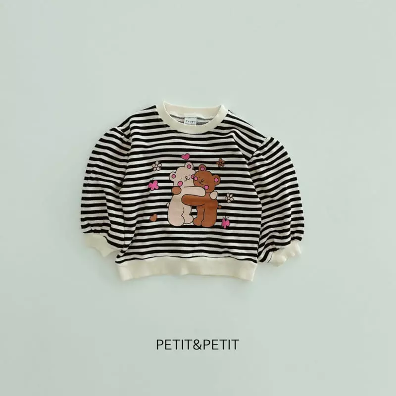 Petit & Petit - Korean Children Fashion - #littlefashionista - Heart Bear Sweatshirt - 12