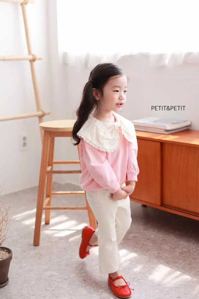 Petit & Petit - Korean Children Fashion - #magicofchildhood - Lace Collar Sweatshirt - 8