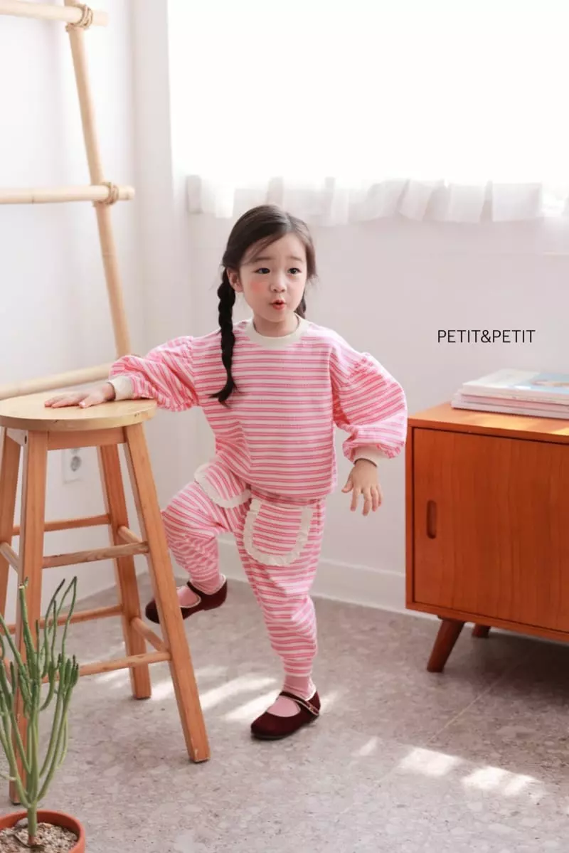 Petit & Petit - Korean Children Fashion - #littlefashionista - Sweet Bagle Top Bottom Set - 4