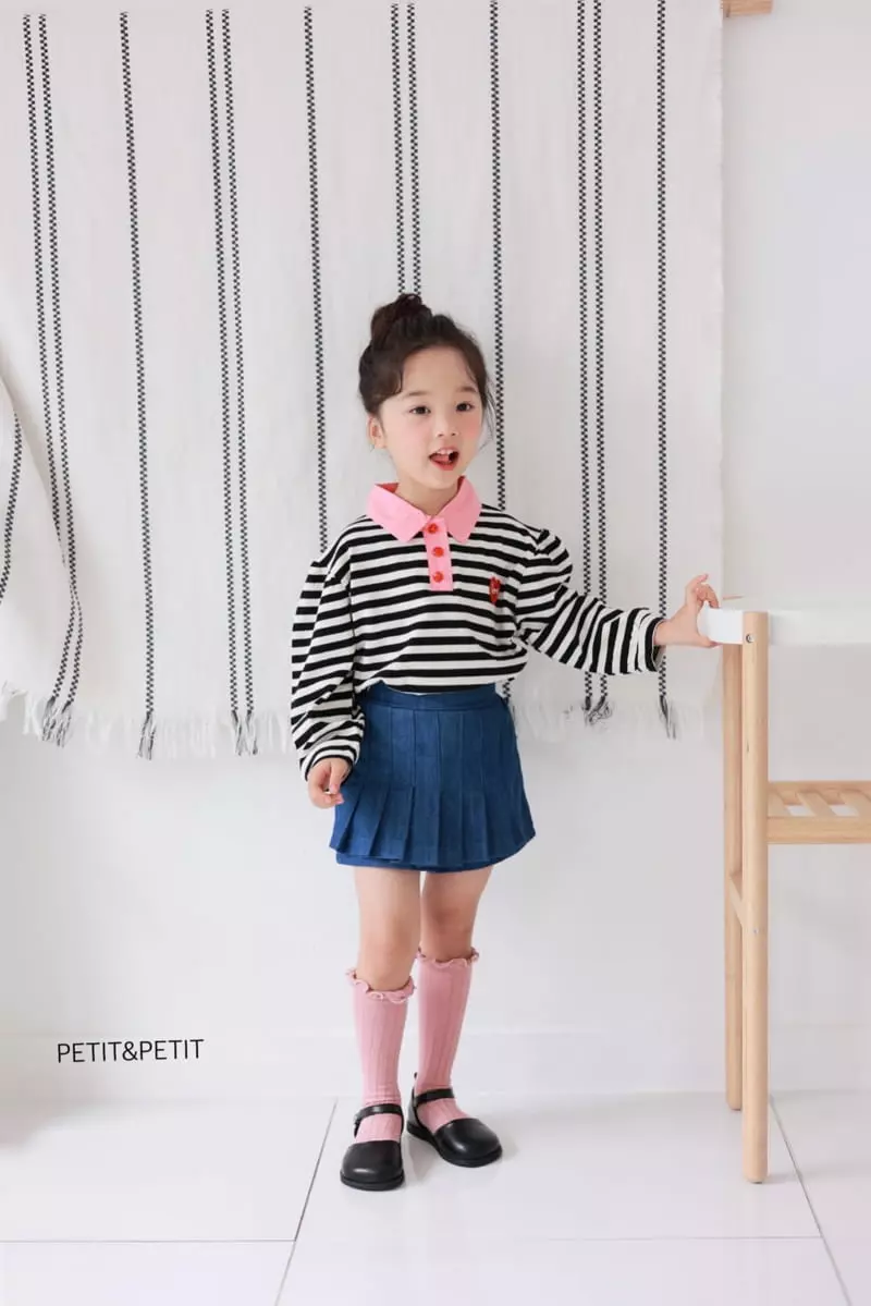 Petit & Petit - Korean Children Fashion - #magicofchildhood - Collar Stripes Tee