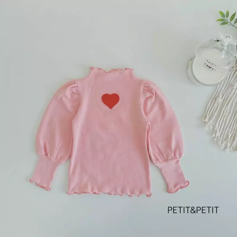 Petit & Petit - Korean Children Fashion - #minifashionista - Heart Puff Tee - 9