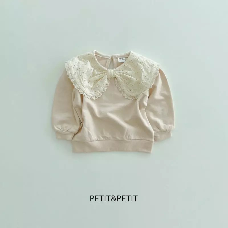 Petit & Petit - Korean Children Fashion - #prettylittlegirls - Lace Collar Sweatshirt - 10