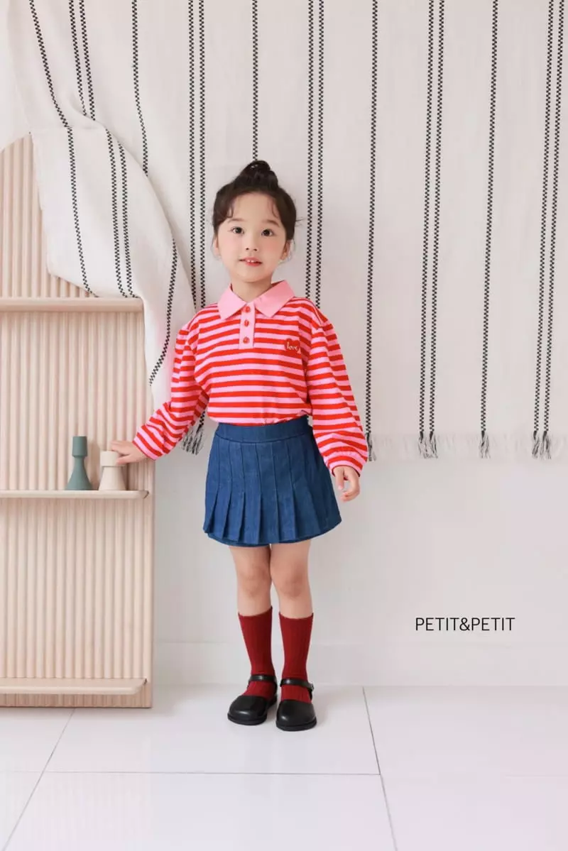 Petit & Petit - Korean Children Fashion - #stylishchildhood - Collar Stripes Tee - 6