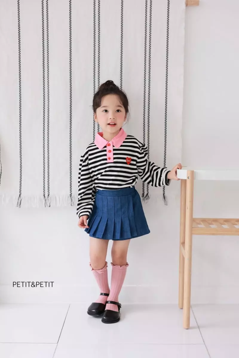 Petit & Petit - Korean Children Fashion - #stylishchildhood - Denim Skirt Pants - 5