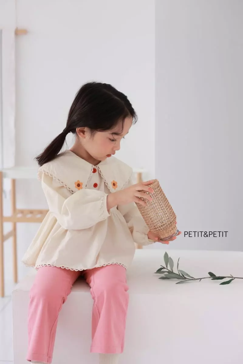 Petit & Petit - Korean Children Fashion - #todddlerfashion - Embroidery Blouse - 5