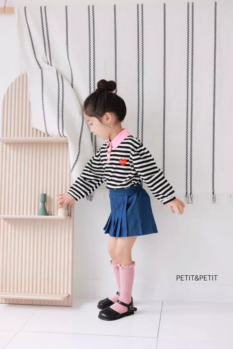 Petit & Petit - Korean Children Fashion - #prettylittlegirls - Collar Stripes Tee - 4