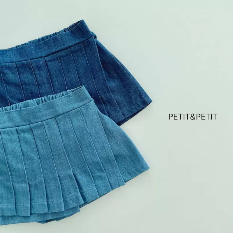 Petit & Petit - Korean Children Fashion - #todddlerfashion - Denim Skirt Pants - 3
