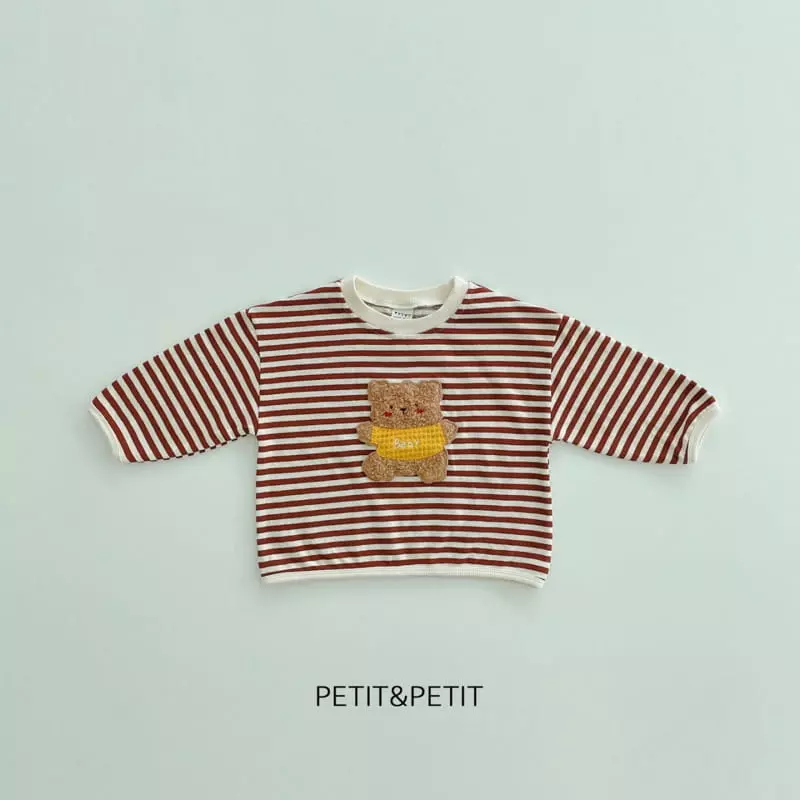 Petit & Petit - Korean Children Fashion - #todddlerfashion - Bear Piping Tee - 2