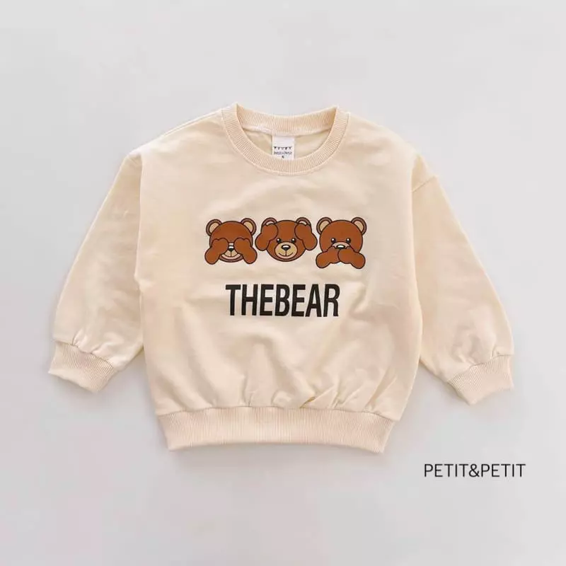Petit & Petit - Korean Children Fashion - #todddlerfashion - The Bear Sweatshirt