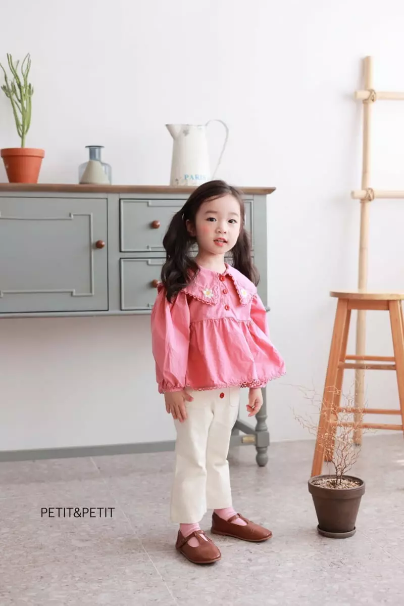 Petit & Petit - Korean Children Fashion - #toddlerclothing - Embroidery Blouse - 6