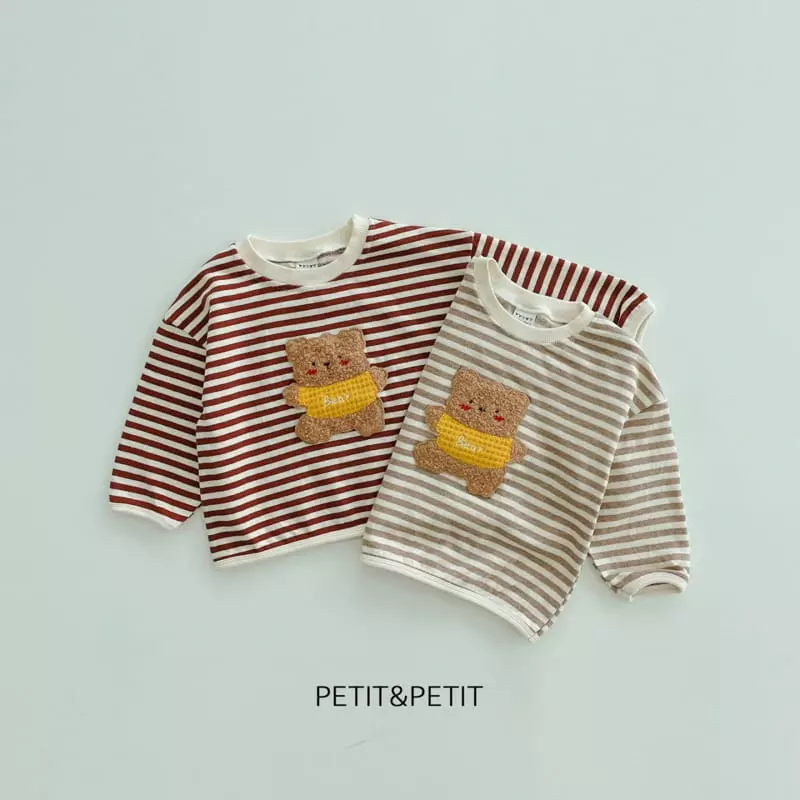 Petit & Petit - Korean Children Fashion - #toddlerclothing - Bear Piping Tee - 3