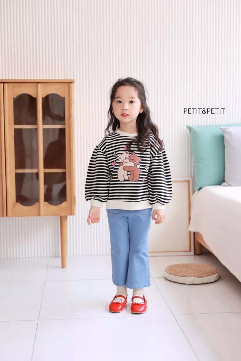 Petit & Petit - Korean Children Fashion - #toddlerclothing - Heart Bear Sweatshirt