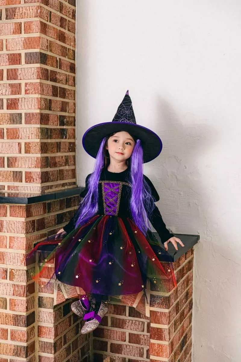 Pink Berry - Korean Children Fashion - #kidsstore - Halloween Witch One-piece - 3