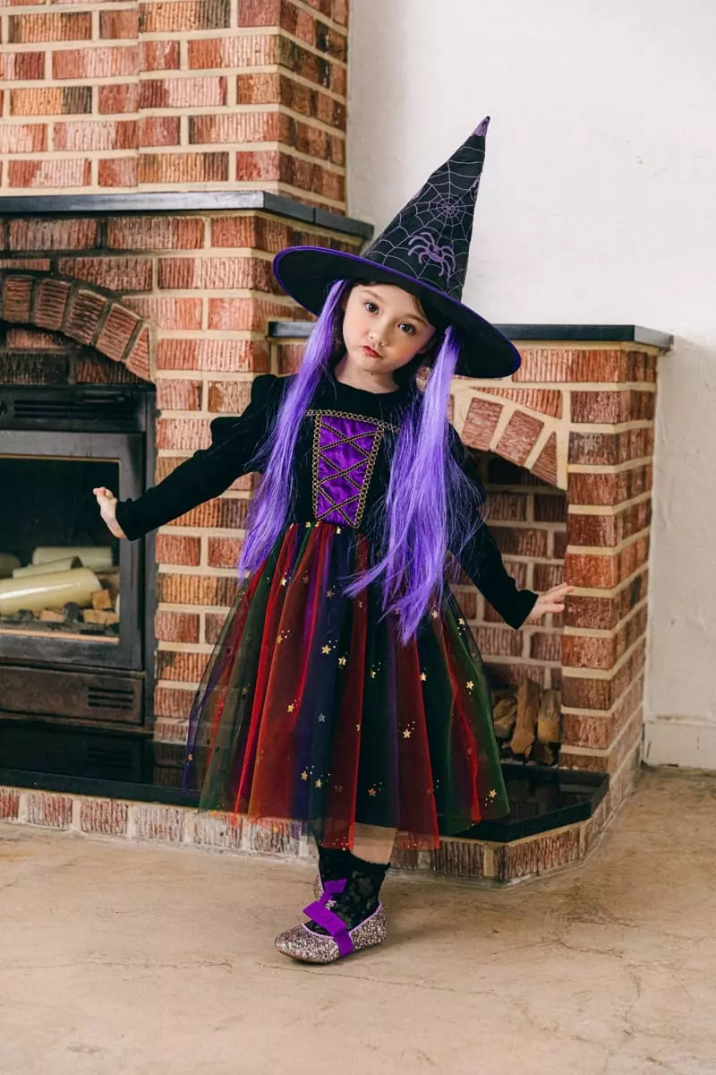 Pink Berry - Korean Children Fashion - #kidsstore - Halloween Witch One-piece - 4