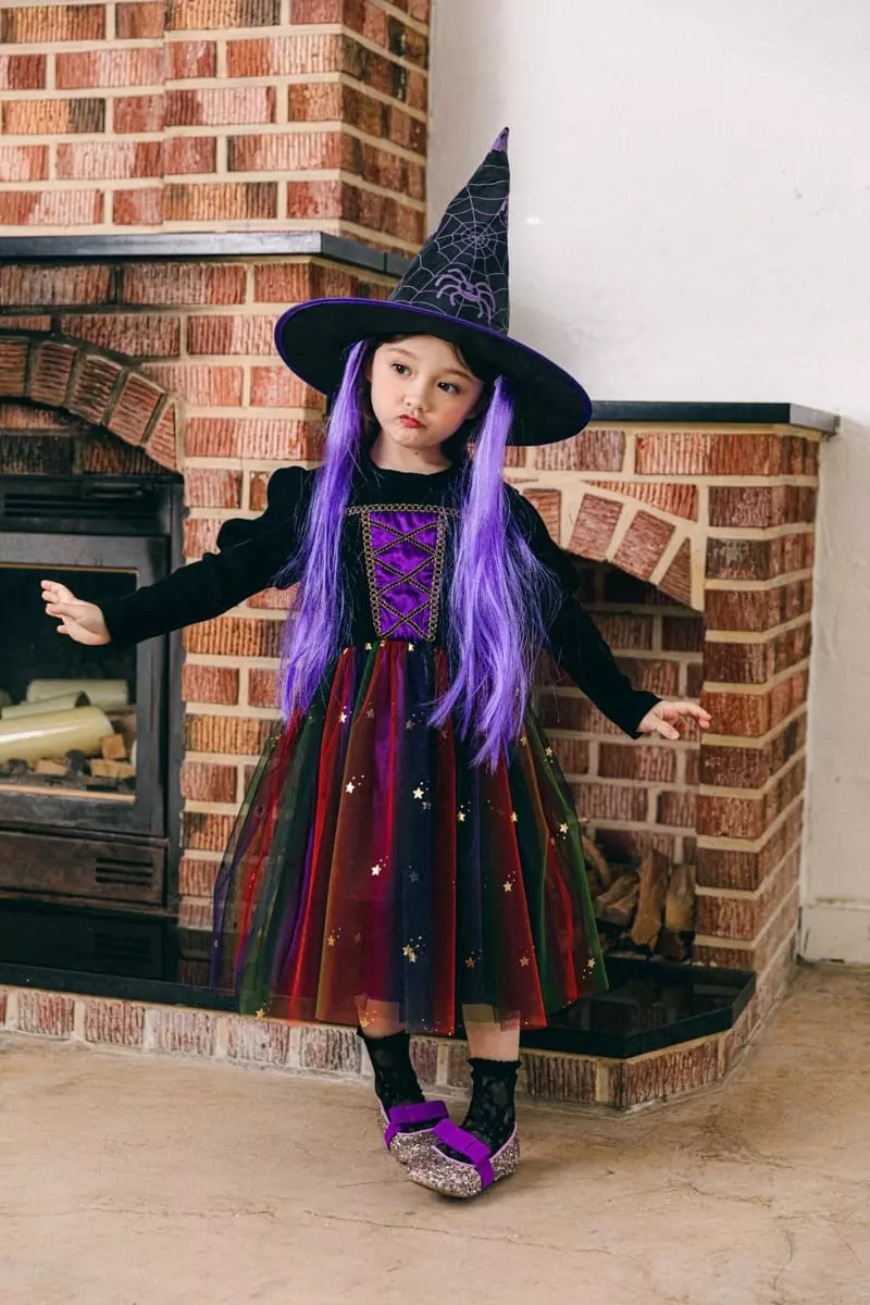 Pink Berry - Korean Children Fashion - #prettylittlegirls - Halloween Witch One-piece - 9