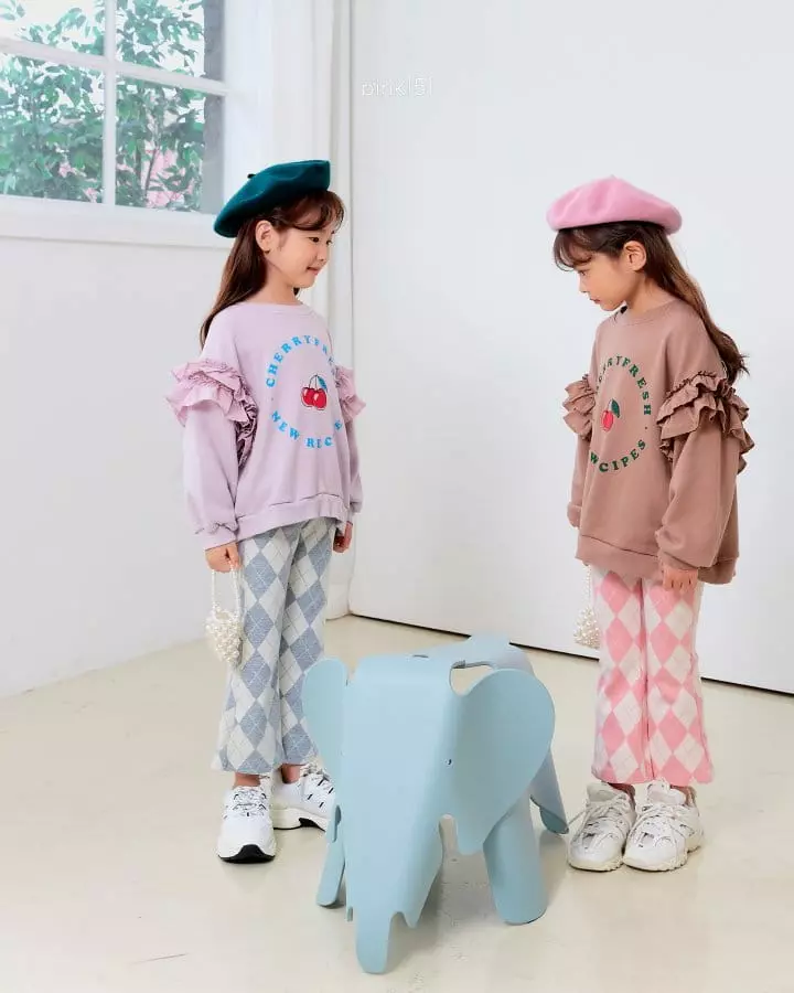 Pink151 - Korean Children Fashion - #childofig - Cherry Frill Sweatshirt - 9